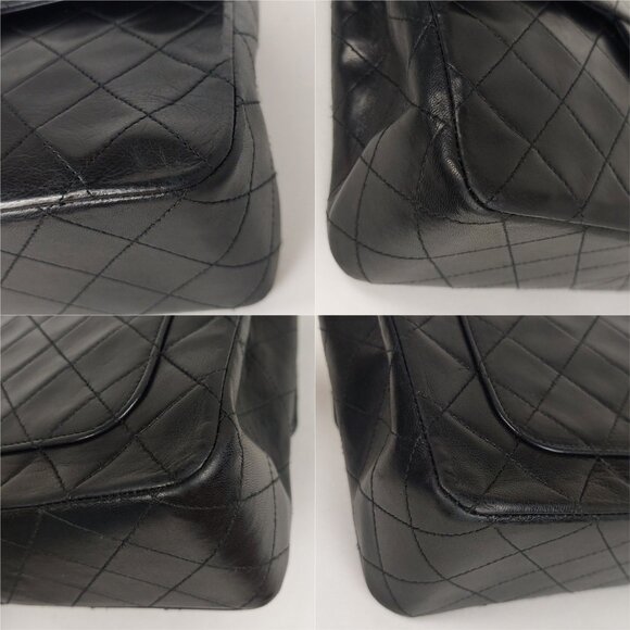 SOLD CHANEL 25 Black Double Flap Quilted Lambskin Leather Bag - Picture 12 of 16